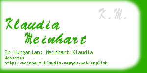 klaudia meinhart business card